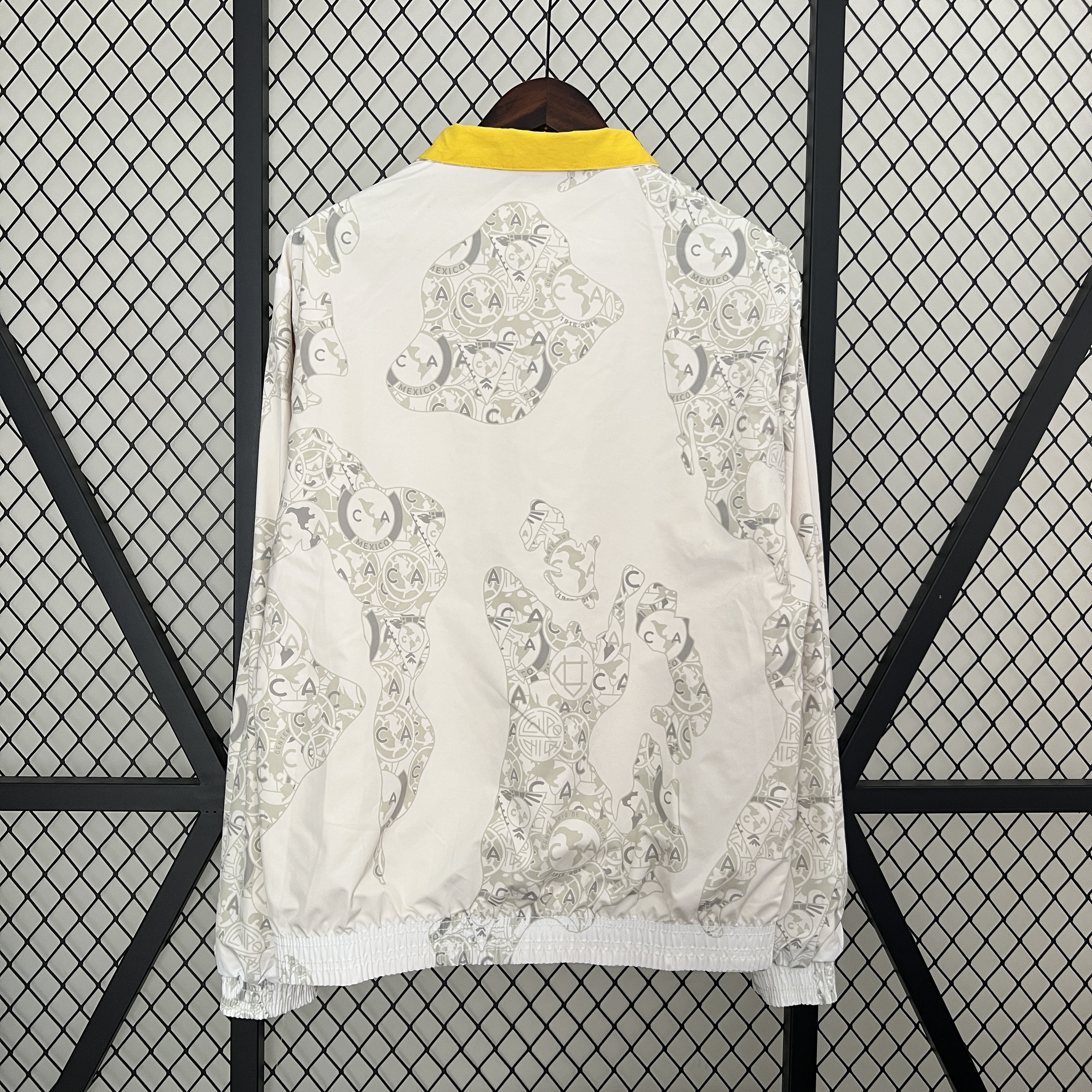 Club América 24-25 Double Sided Reversible Windbreaker - Yellow & White - UnitedFutballJersey