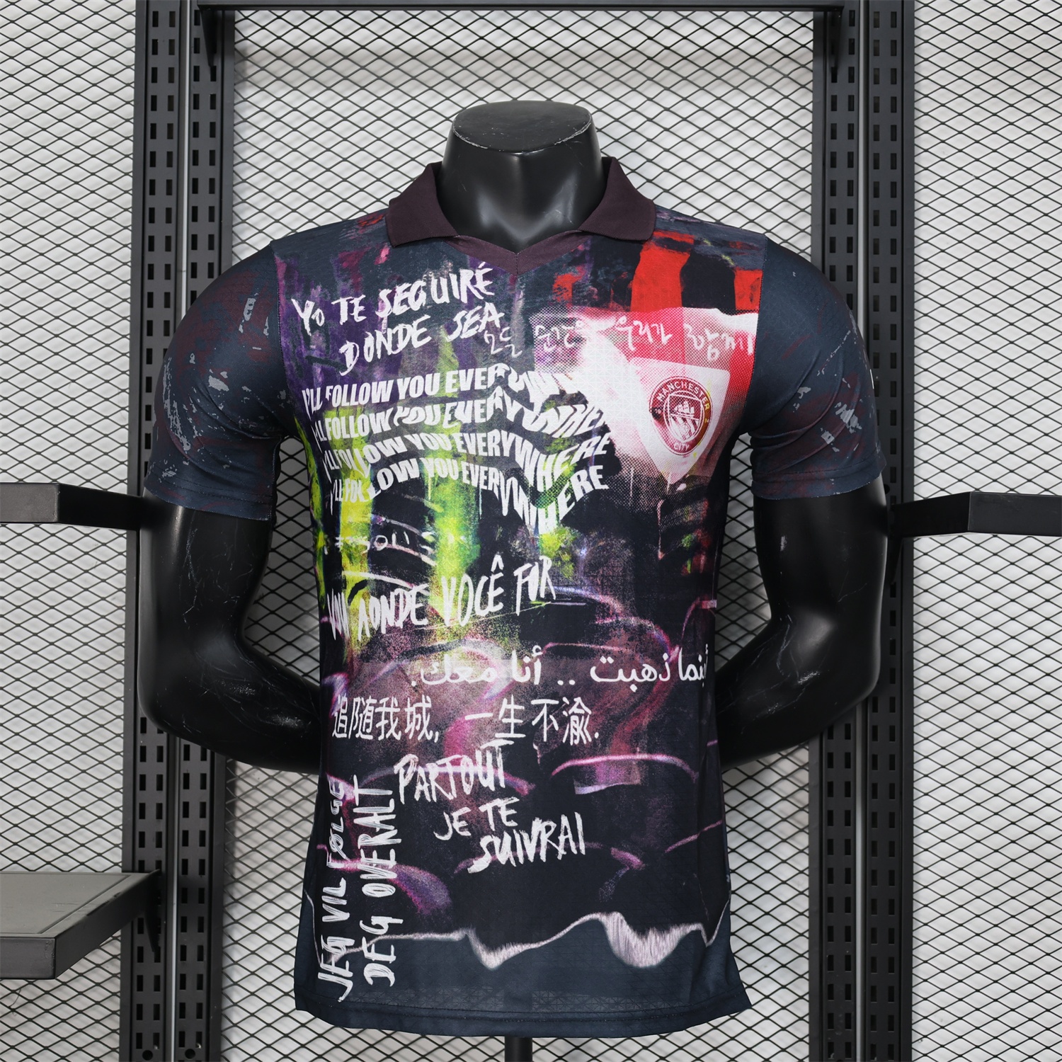 Manchester City 24-25 Black Graffiti Special Edition Jersey - Player Version - UnitedFutballJersey