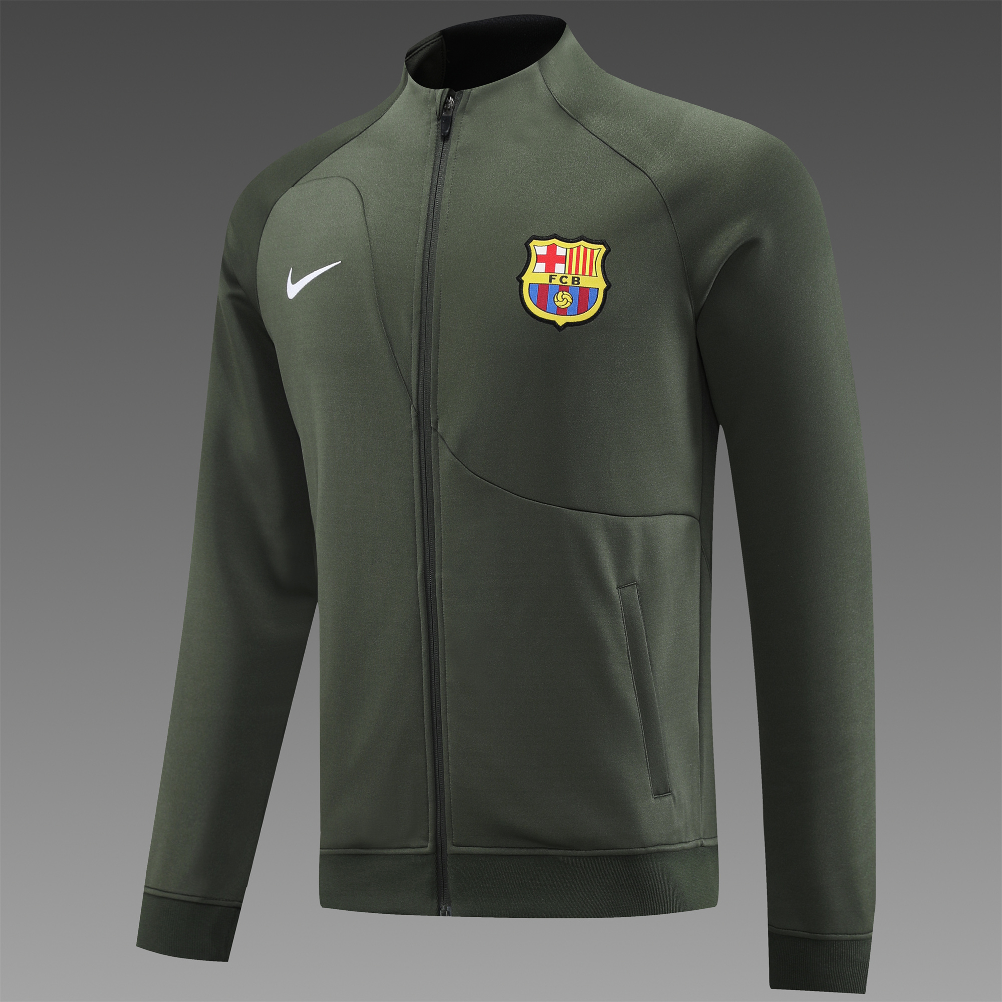B.A.R.S.A 23-24 Jacket Training Tracksuit Green - UnitedFutballJersey