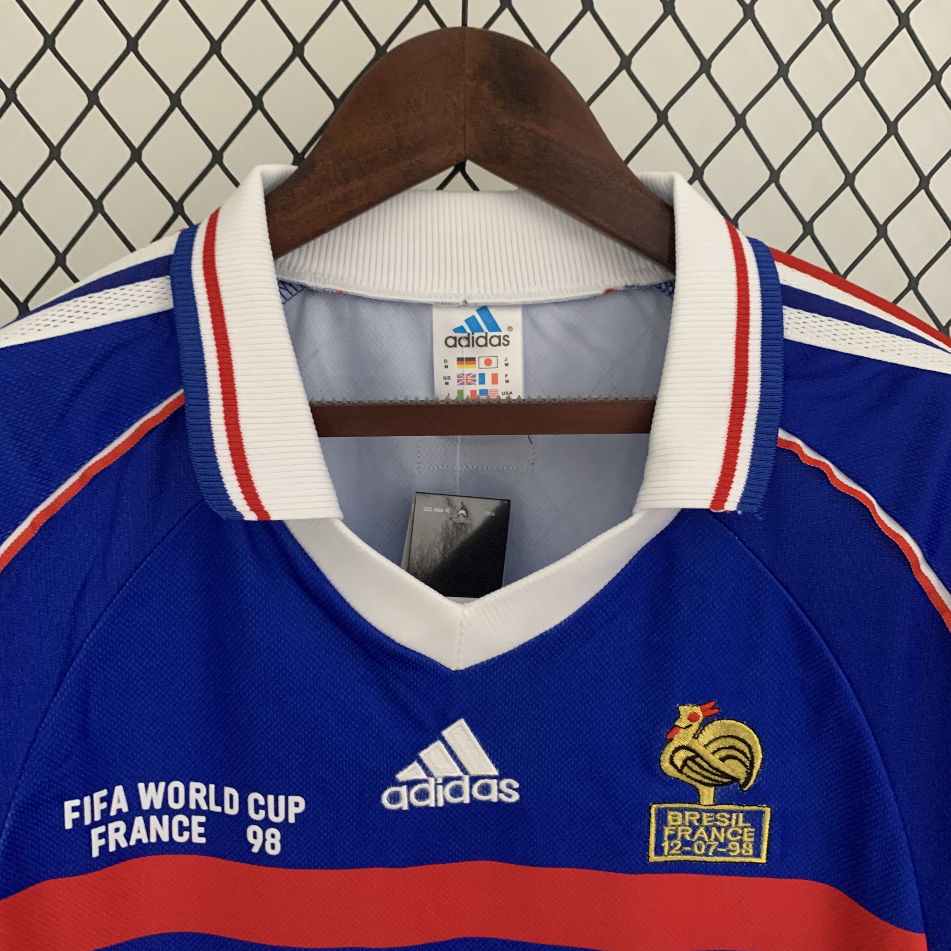 Retro France 1998 Home Stadium Long Sleeve Jersey - UnitedFutballJersey