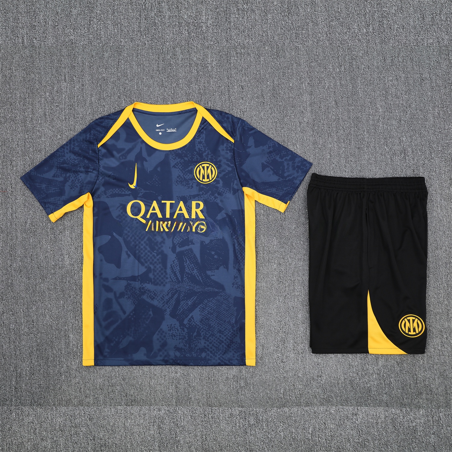 Inter Milan 25-26 Short-Sleeve Training Set - Deep Blue Camouflage - UnitedFutballJersey