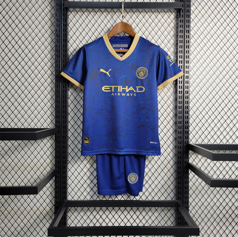 Manchester City 23-24 Blue Kids Kit - UnitedFutballJersey