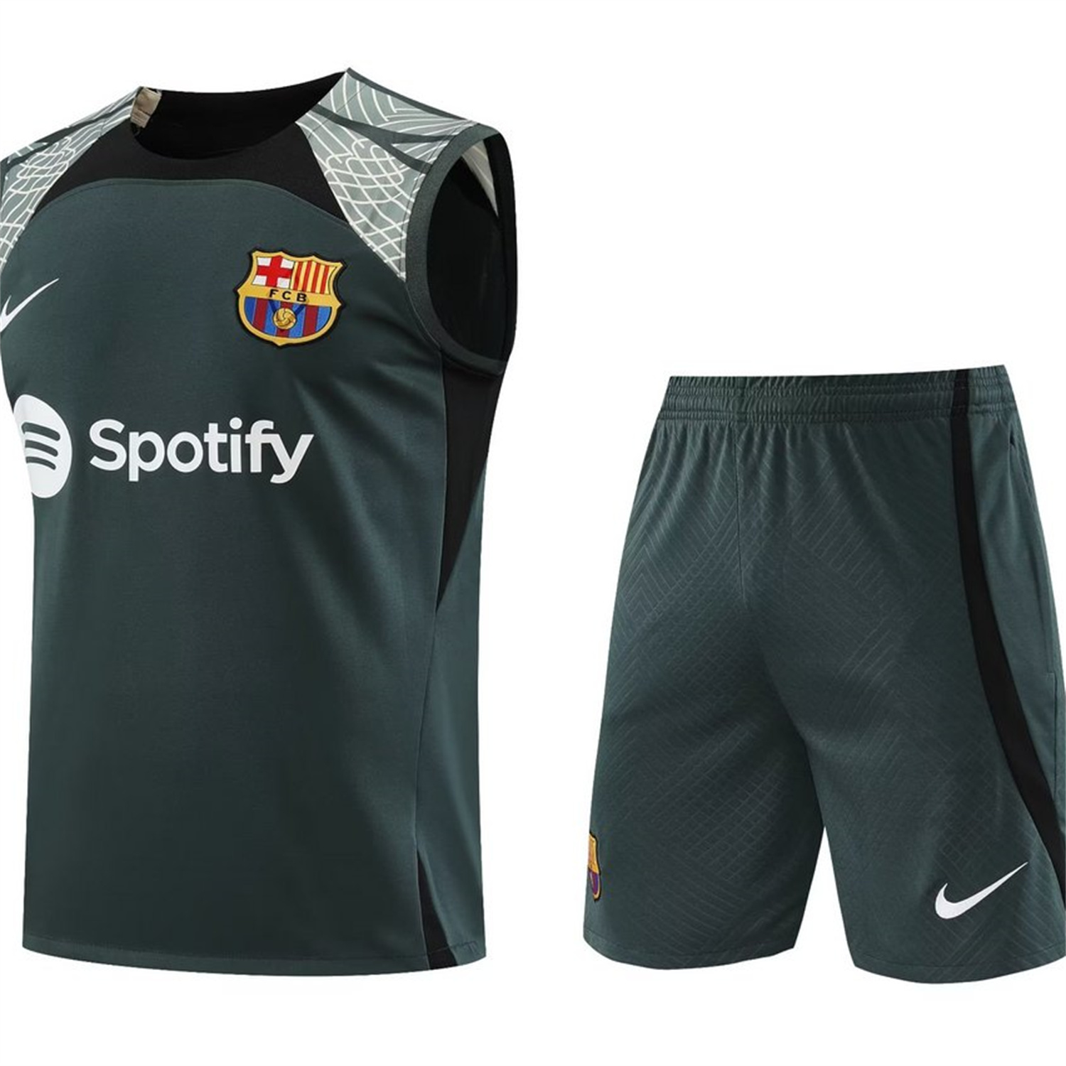 B.A.R.S.A 23-24 Dark Green Player Training Vest Set - UnitedFutballJersey