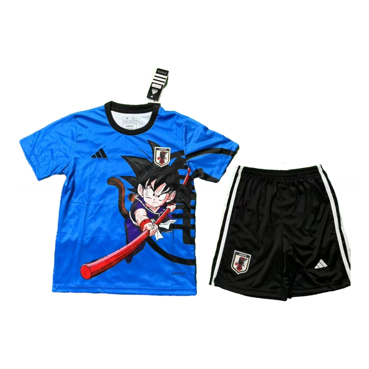 Japan 25-26 Small Goku Dance Stick Blue Special Kids Kit - UnitedFutballJersey