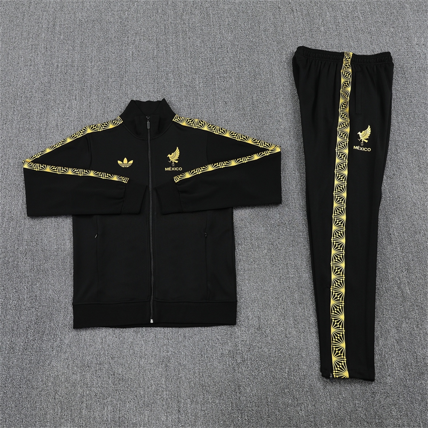 Mexico 2025 Gold Cup Jacket Training Tracksuit - Black Top & Pants - UnitedFutballJersey