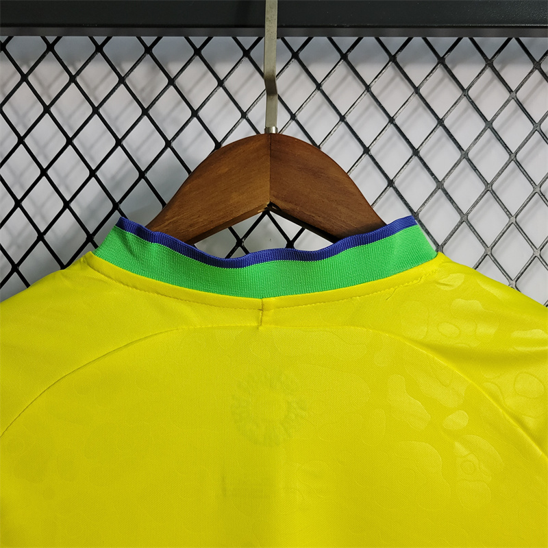 World Cup 2022 Brazil 22-23 Home Kids Kit - UnitedFutballJersey