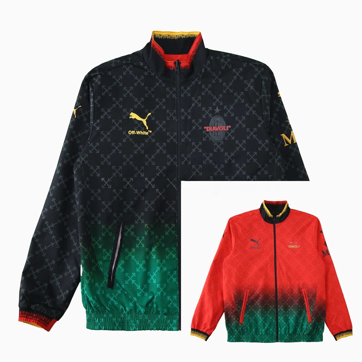 AC Milan 24-25 Fourth “Diavoli” Special Edition Double Sided Reversible Windbreaker - Black & Red - UnitedFutballJersey