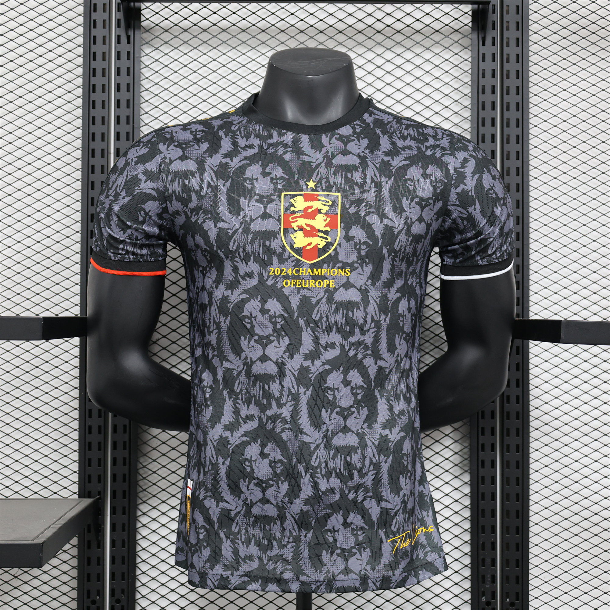 England 2024 Black The Lions Special Edition Jersey - Player Version - UnitedFutballJersey