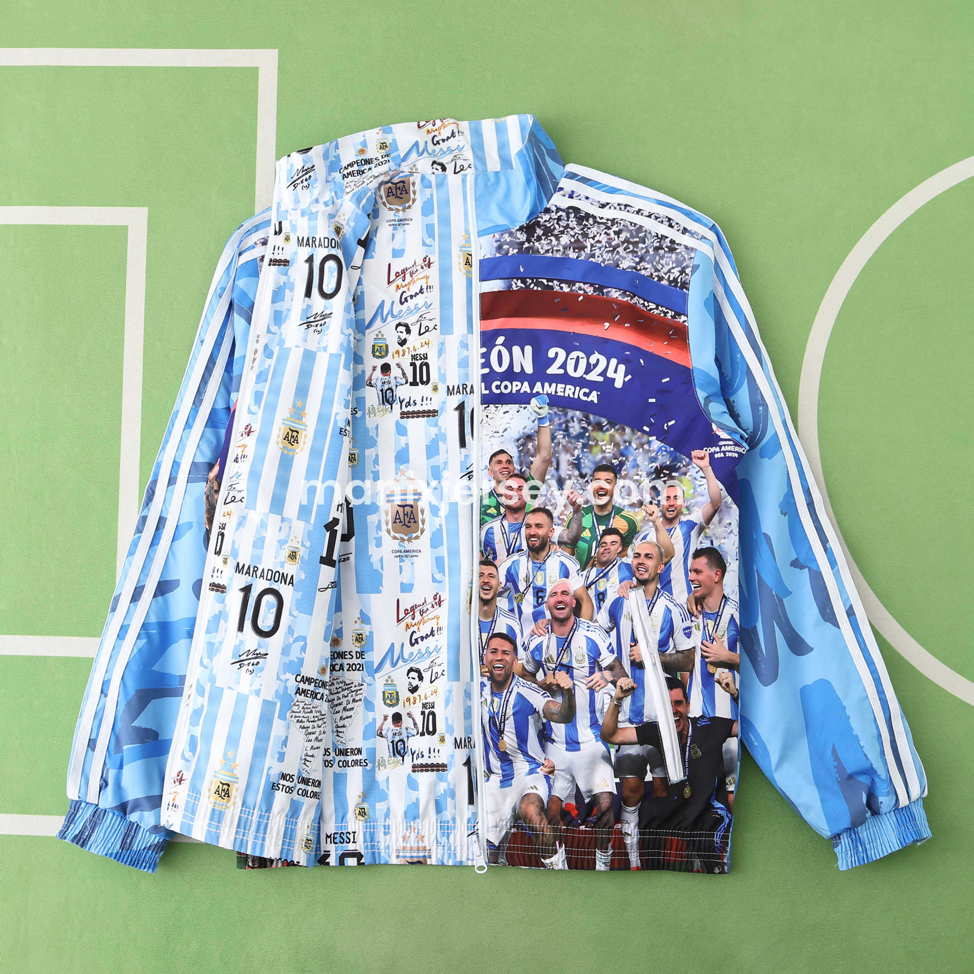 Argentina 24-25 Blue Double Sided Reversible Windbreaker - 2024 Copa America Championship - UnitedFutballJersey