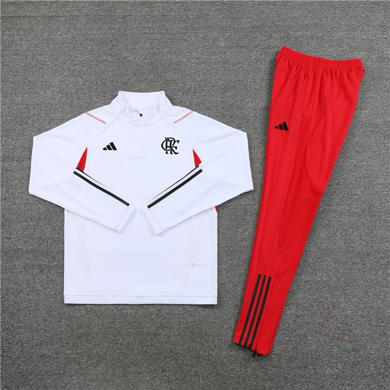 Flamengo 23-24 Long Sleeve Training Set -White - UnitedFutballJersey