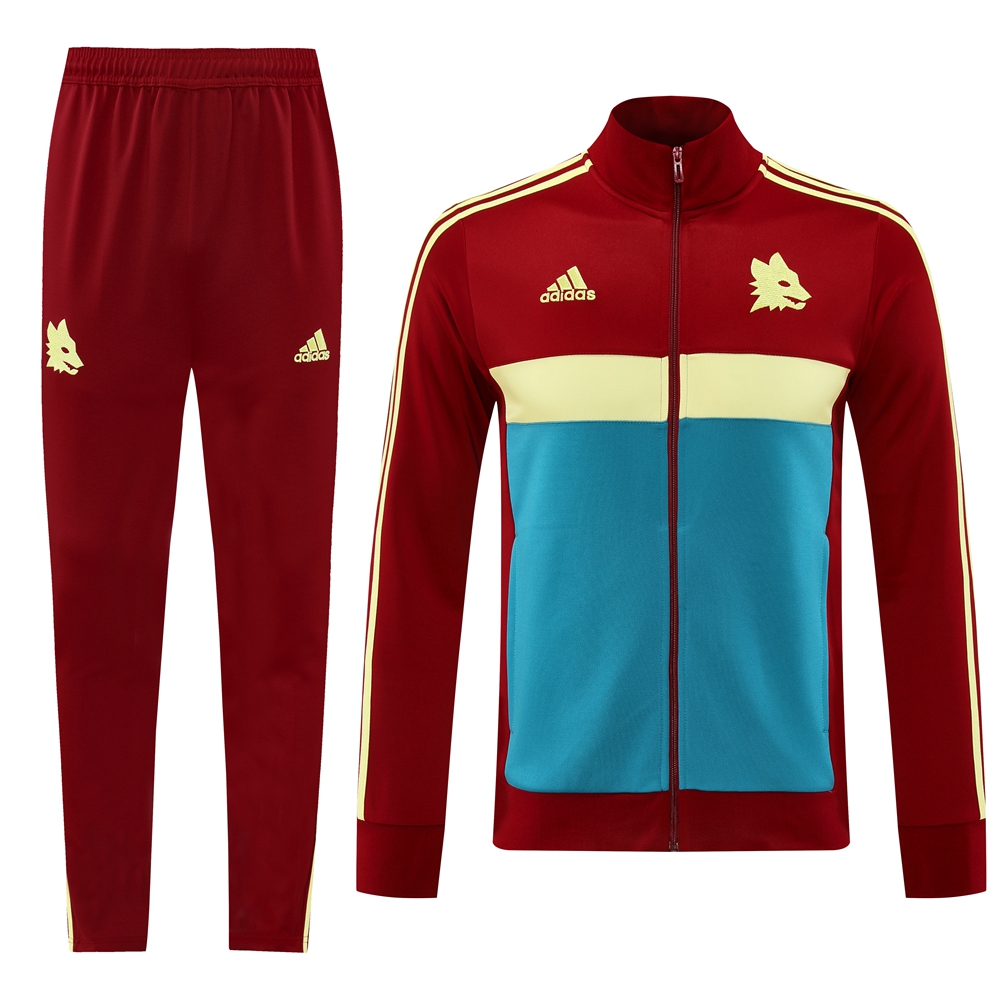Roma 24-25 Vintage Jacket Training Tracksuit - Red - UnitedFutballJersey