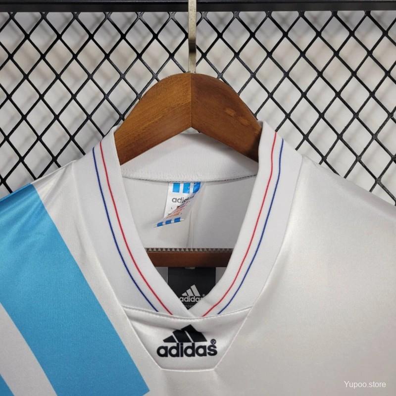 Retro Marseille 1992-93 European Home Jersey - UnitedFutballJersey