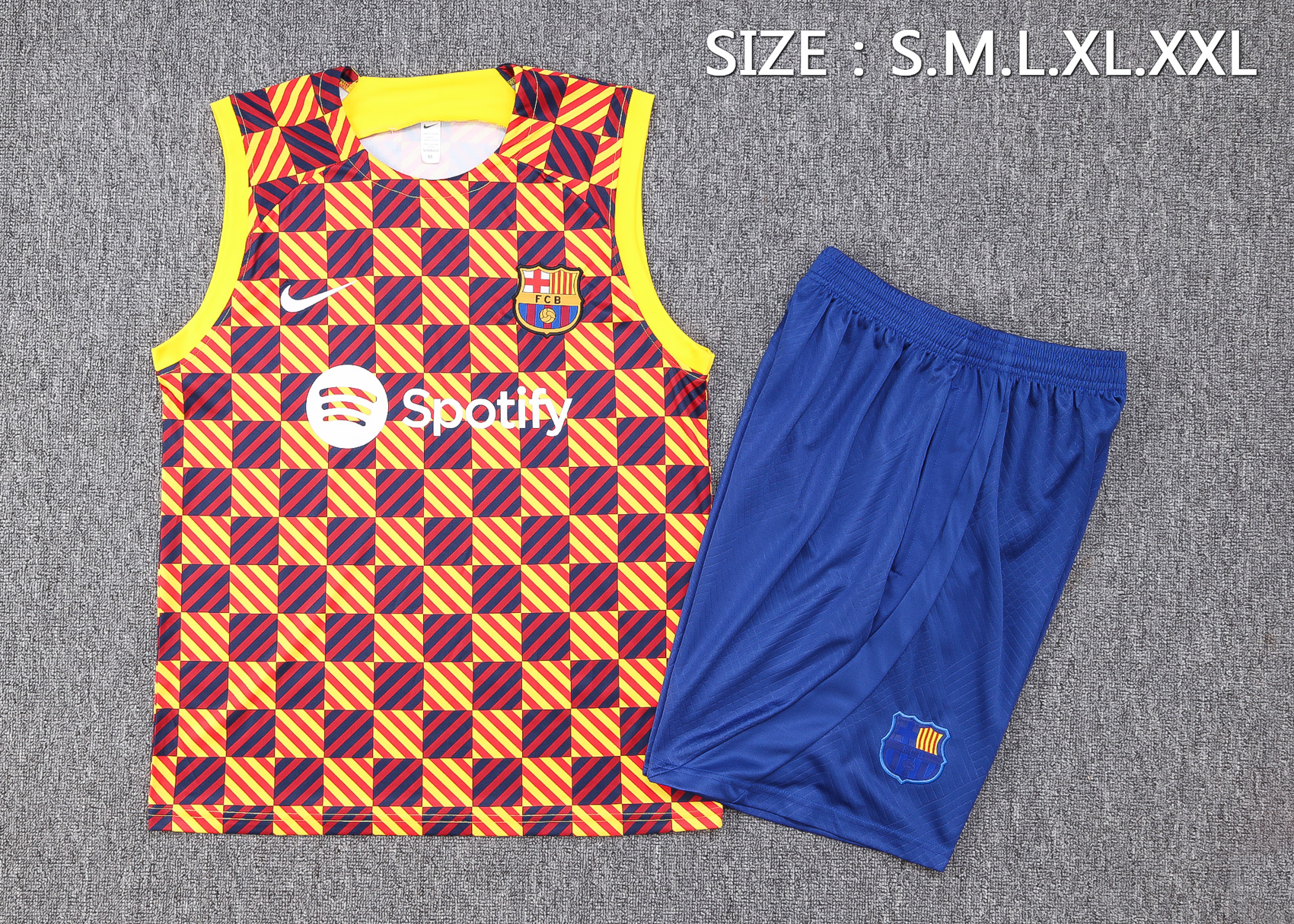 23-24 B.A.R.S.A Yellow Player Vest Training Set - UnitedFutballJersey