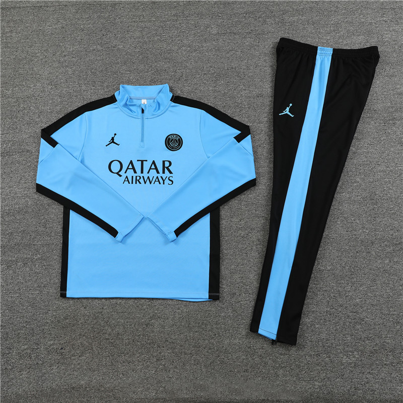 Paris Saint-Germain PSG 23-24 Long Sleeve Training Set -Light Blue - UnitedFutballJersey
