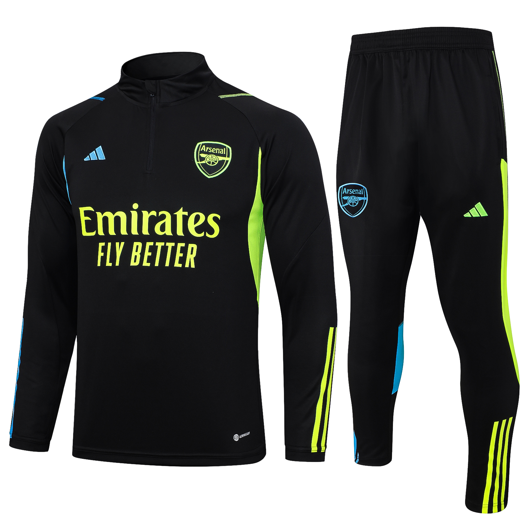 Arsenal 23-24 Long Sleeve Training Set -Black - UnitedFutballJersey