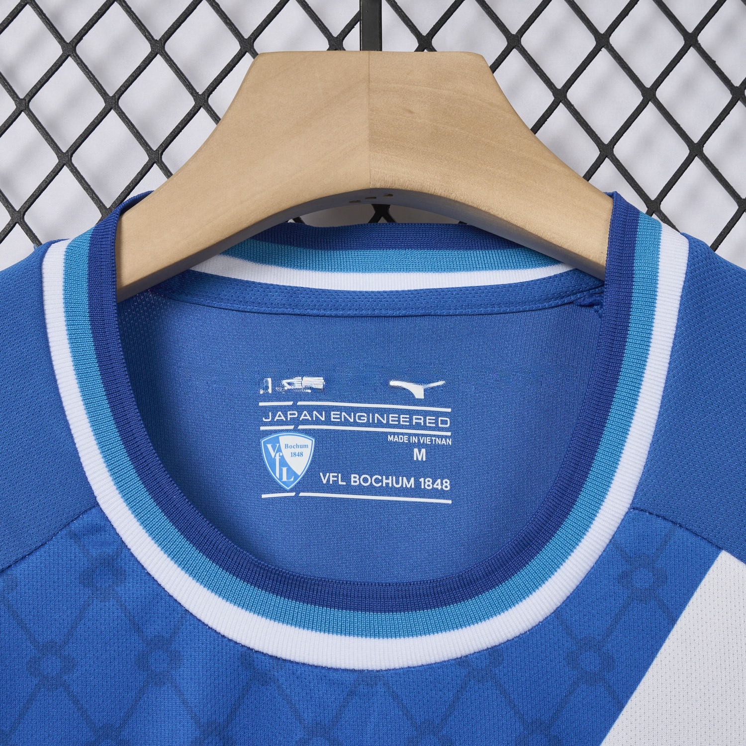 Bochum 24-25 White Slanted Stripe Special Jersey with Sponsors - Fans Version - UnitedFutballJersey