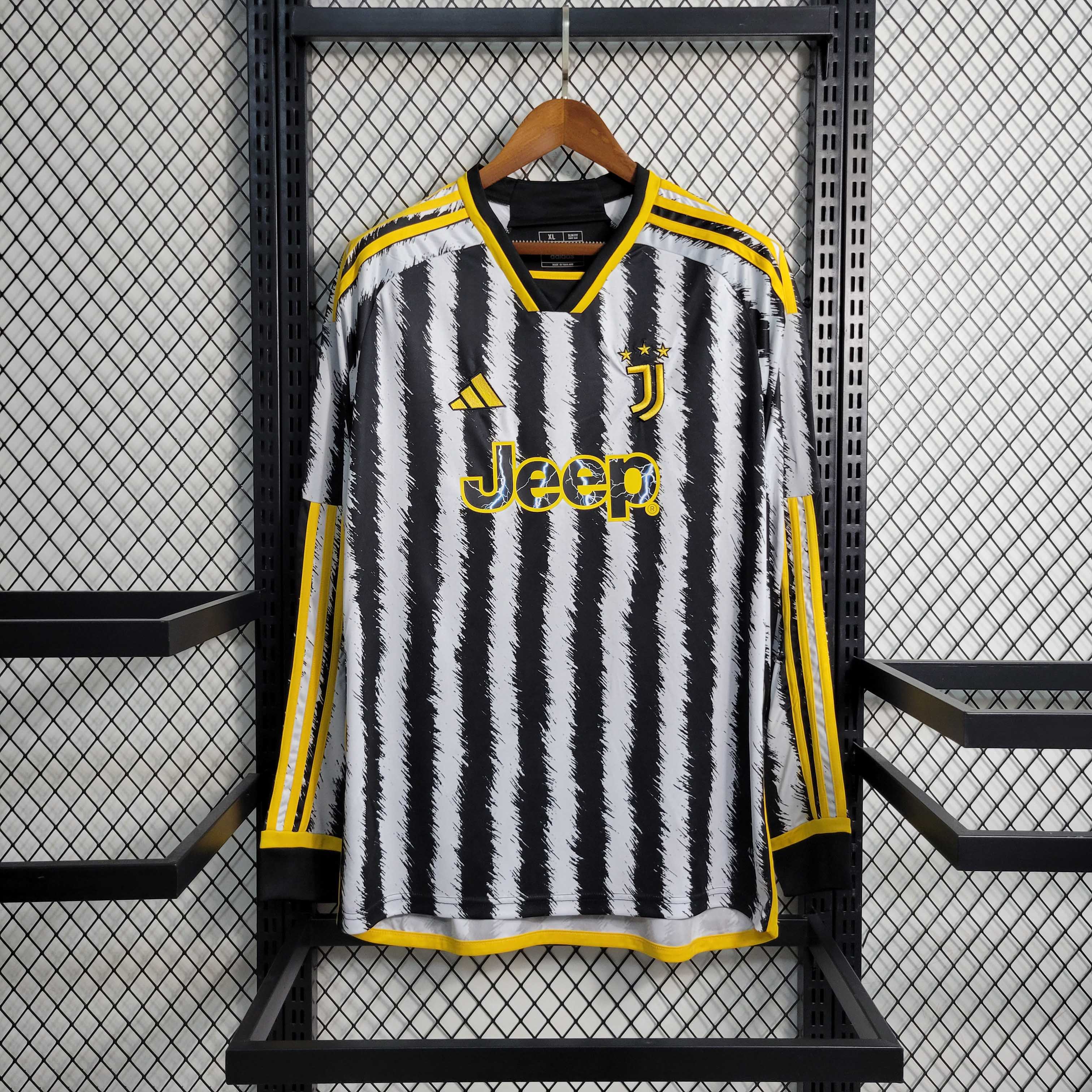 23-24 Juventus Home Long Sleeve Jersey - Fans Version - UnitedFutballJersey