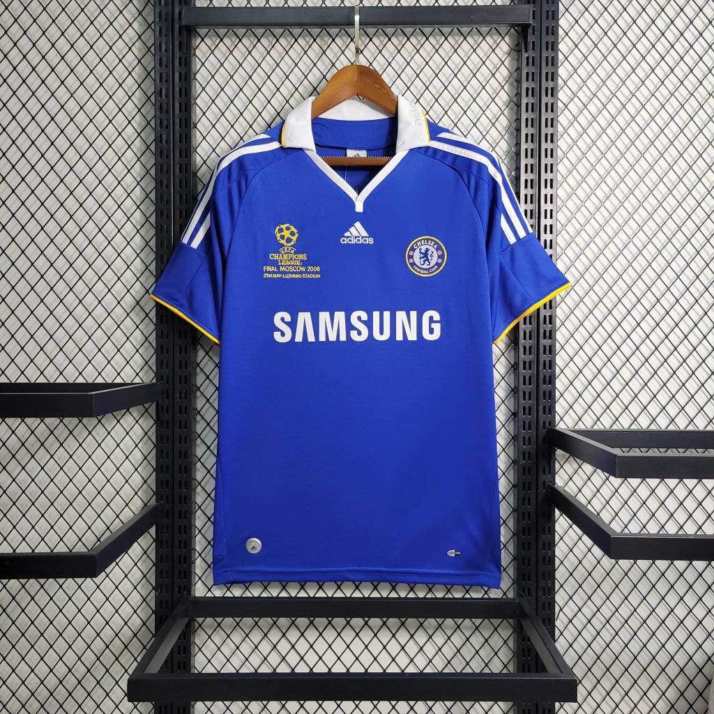 Retro CHELSEA 2007-08 Home Stadium Jersey - Champions League Final - UnitedFutballJersey