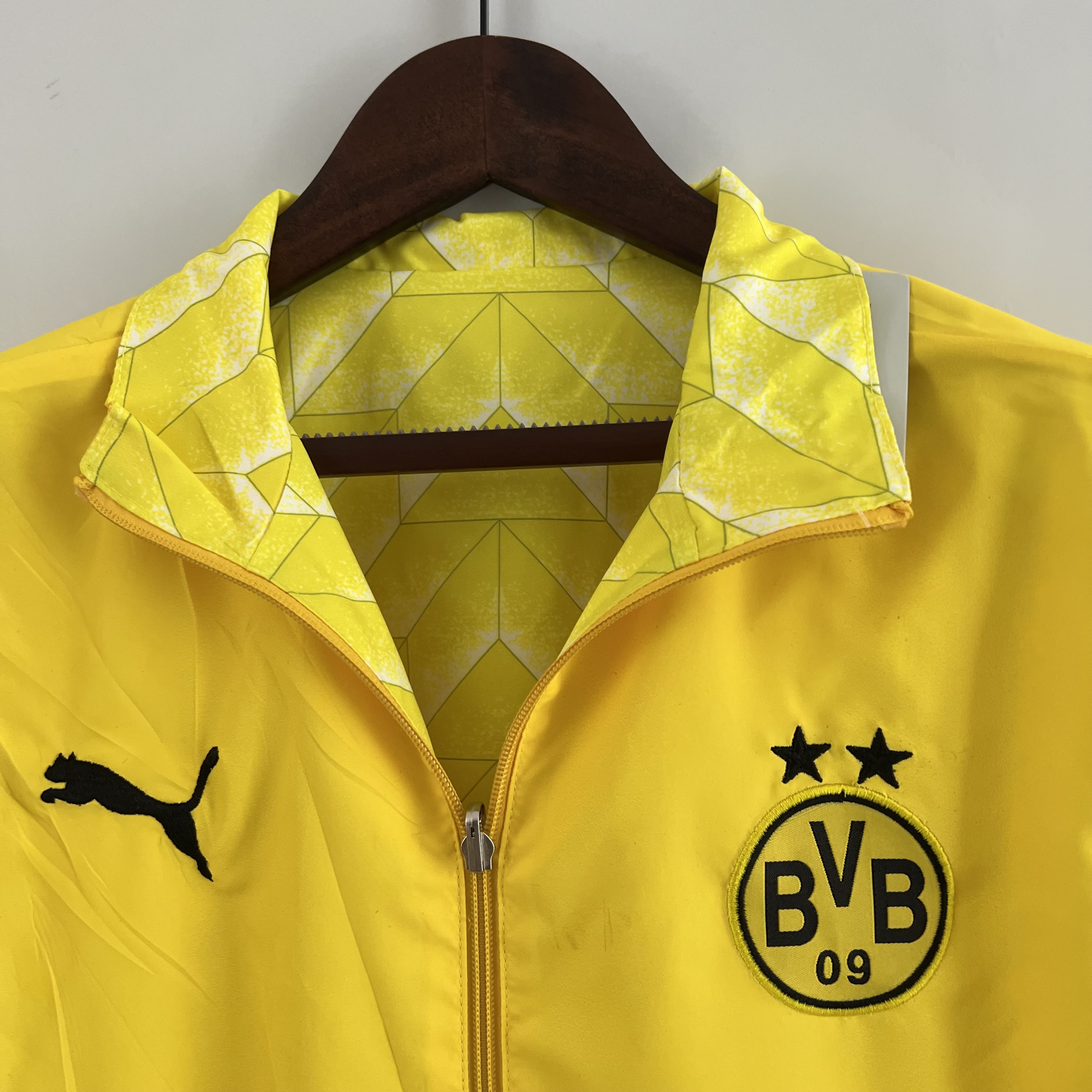 Dortmund 23-24 Double Sided Windbreaker - Yellow - UnitedFutballJersey