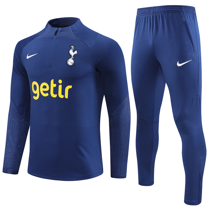 Tottenham Hotspur 23-24 Kids Long Sleeve Training Set Royal Blue - UnitedFutballJersey