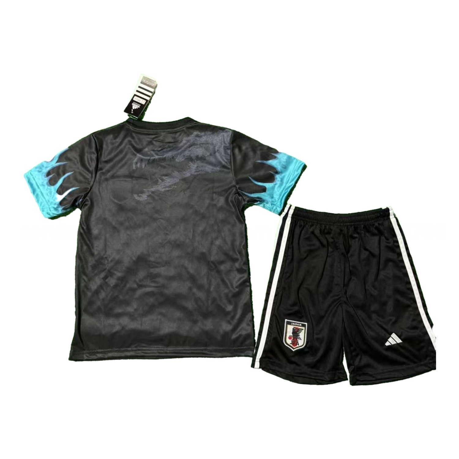 Japan 25-26 Yu Yu Hakusho Hiei Black Dragon Wave Black Special Kids Kit - UnitedFutballJersey