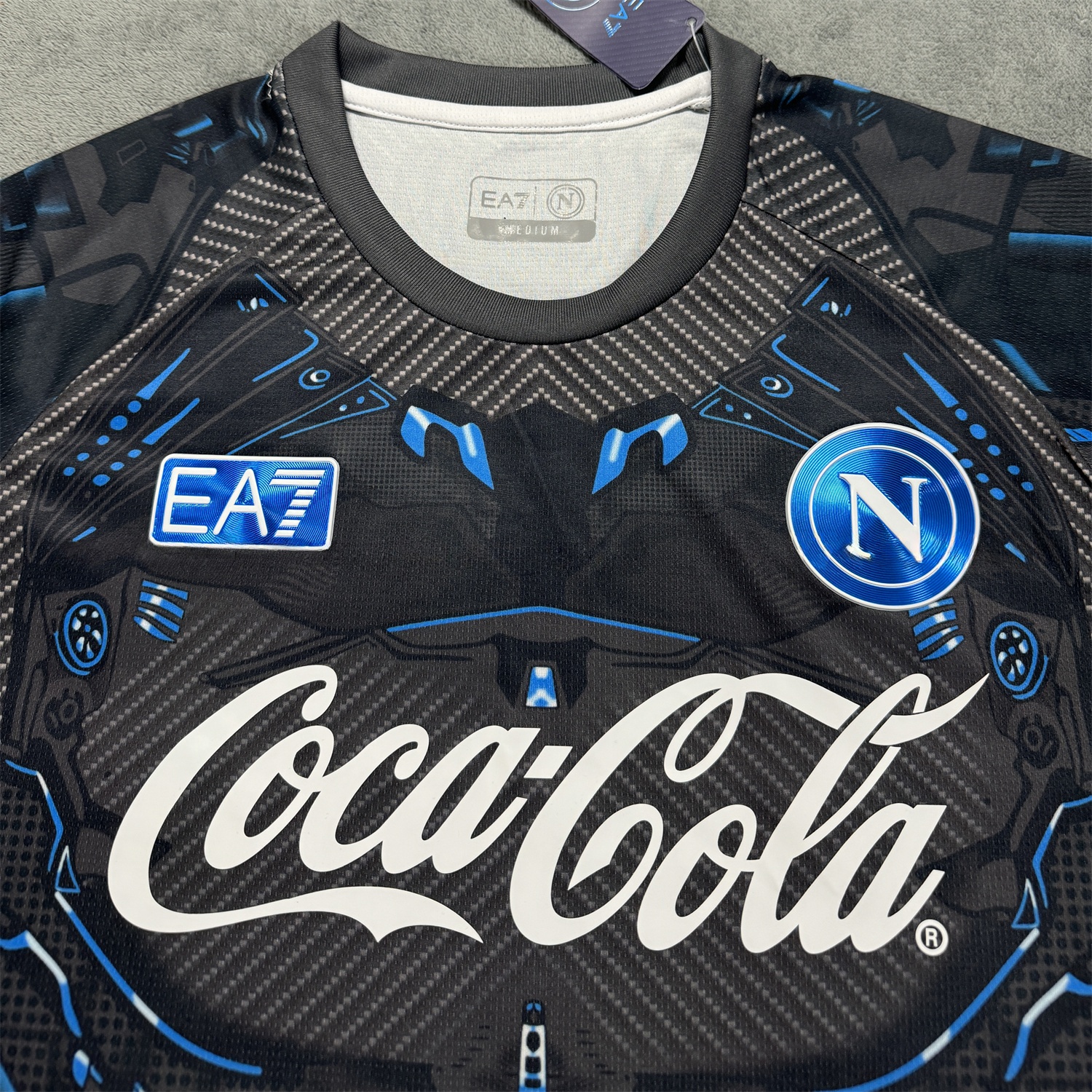 Napoli 25-26 Black Mecha Training Jersey - Fans Version - UnitedFutballJersey