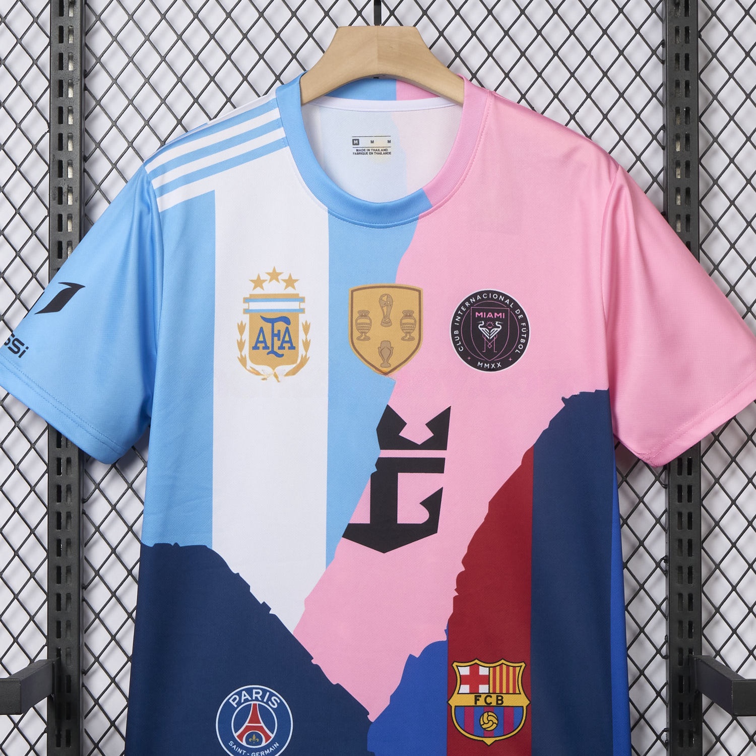 Messi Career Commemorative Jersey - Fans Version - Argentina INT M.A.M B.A.R.S.A - with 10 Special Font - UnitedFutballJersey