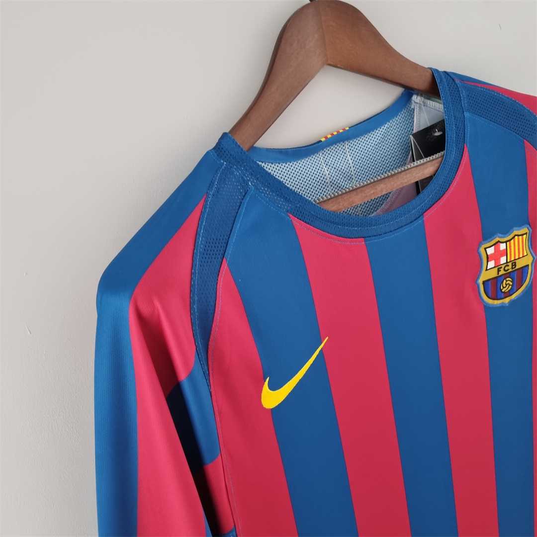 B.A.R.S.A Retro 05-06 Home Long Sleeve Jersey - UEFA Champions League Final - UnitedFutballJersey