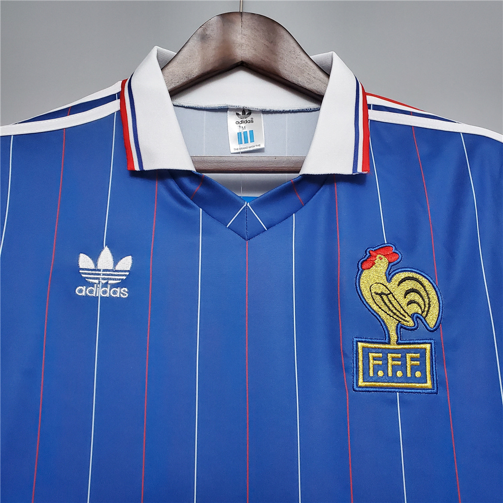 Retro France 1982 Home Stadium Jersey - UnitedFutballJersey