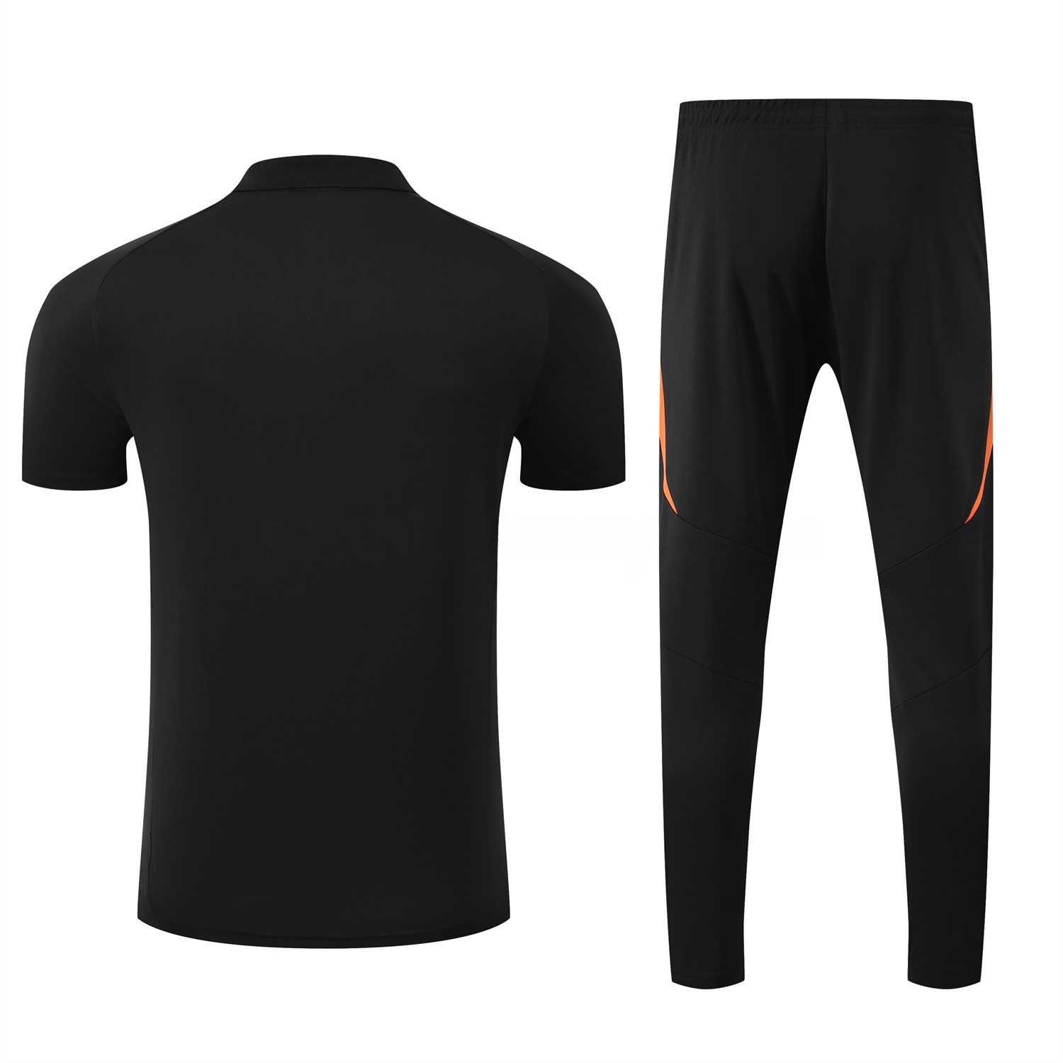 Colombia 25-26 POLO Short-Sleeve Training Set - Black Top and Pants - UnitedFutballJersey