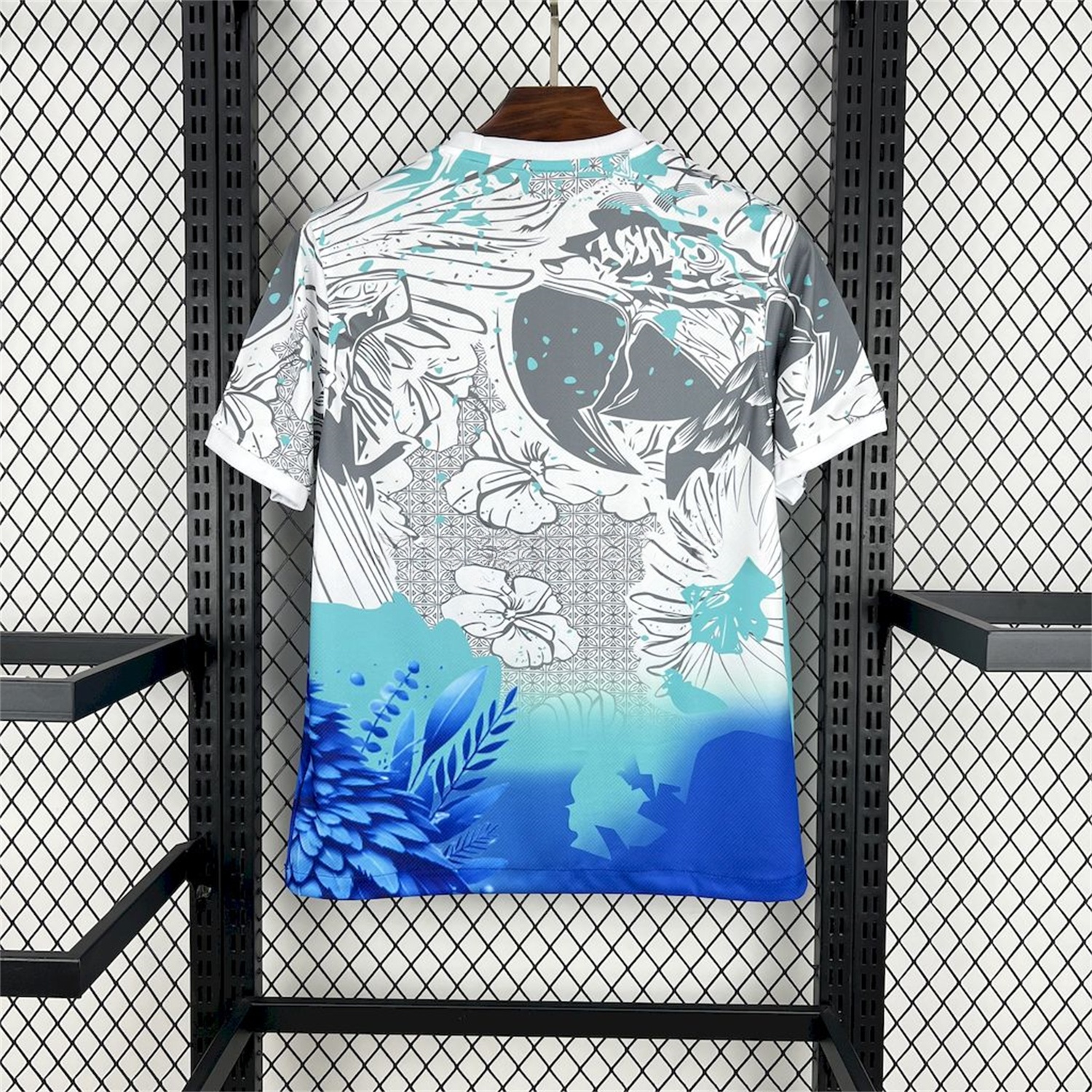 Brazil 2025 Blue Macaw Special Edition White Jersey - Fans Version - UnitedFutballJersey