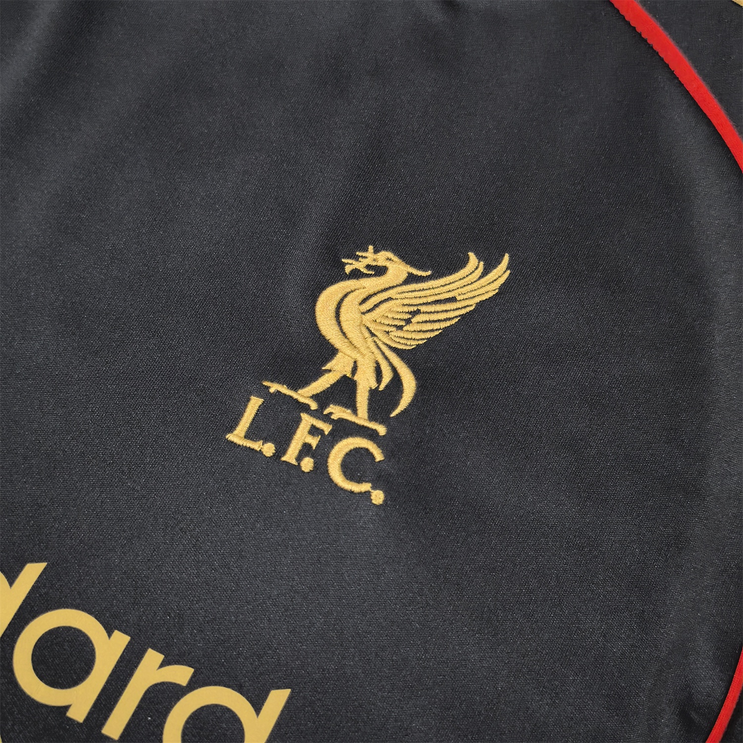 Liver.pool 25-26 Black Gold Special Jersey with Red Lines - Fans Version - UnitedFutballJersey