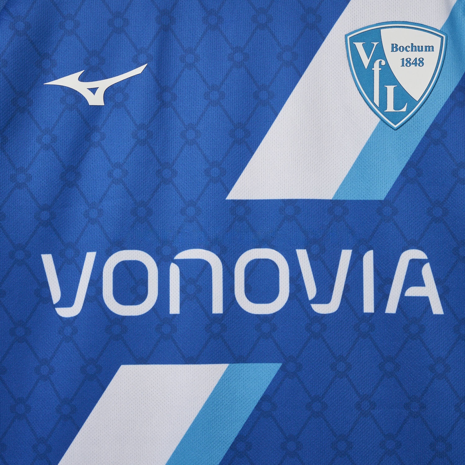 Bochum 24-25 White Slanted Stripe Special Jersey with Sponsors - Fans Version - UnitedFutballJersey
