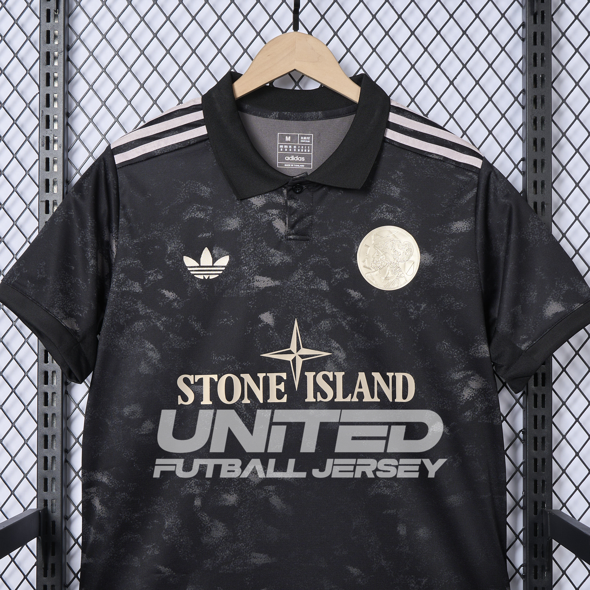 Ajax 24-25 Stone Island Co-brand Jersey - Fans Version - UnitedFutballJersey