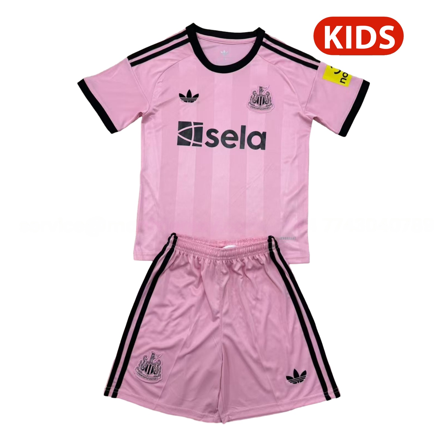 Newcastle United 25-26 Pink Goalkeeper Kids Kit - UnitedFutballJersey