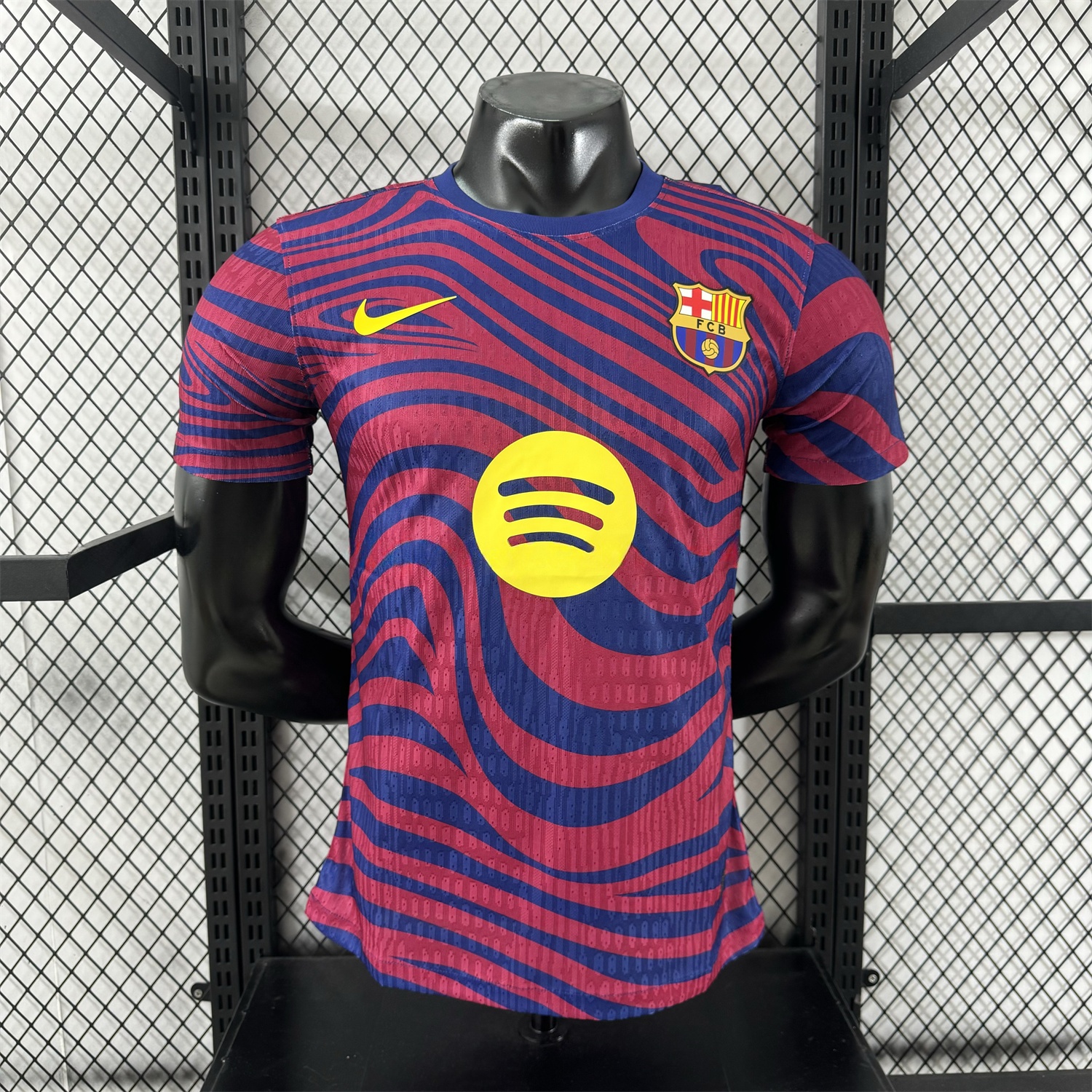 B.A.R.S.A 25-26 Red & Blue Contours Special Jersey - Player Version - UnitedFutballJersey