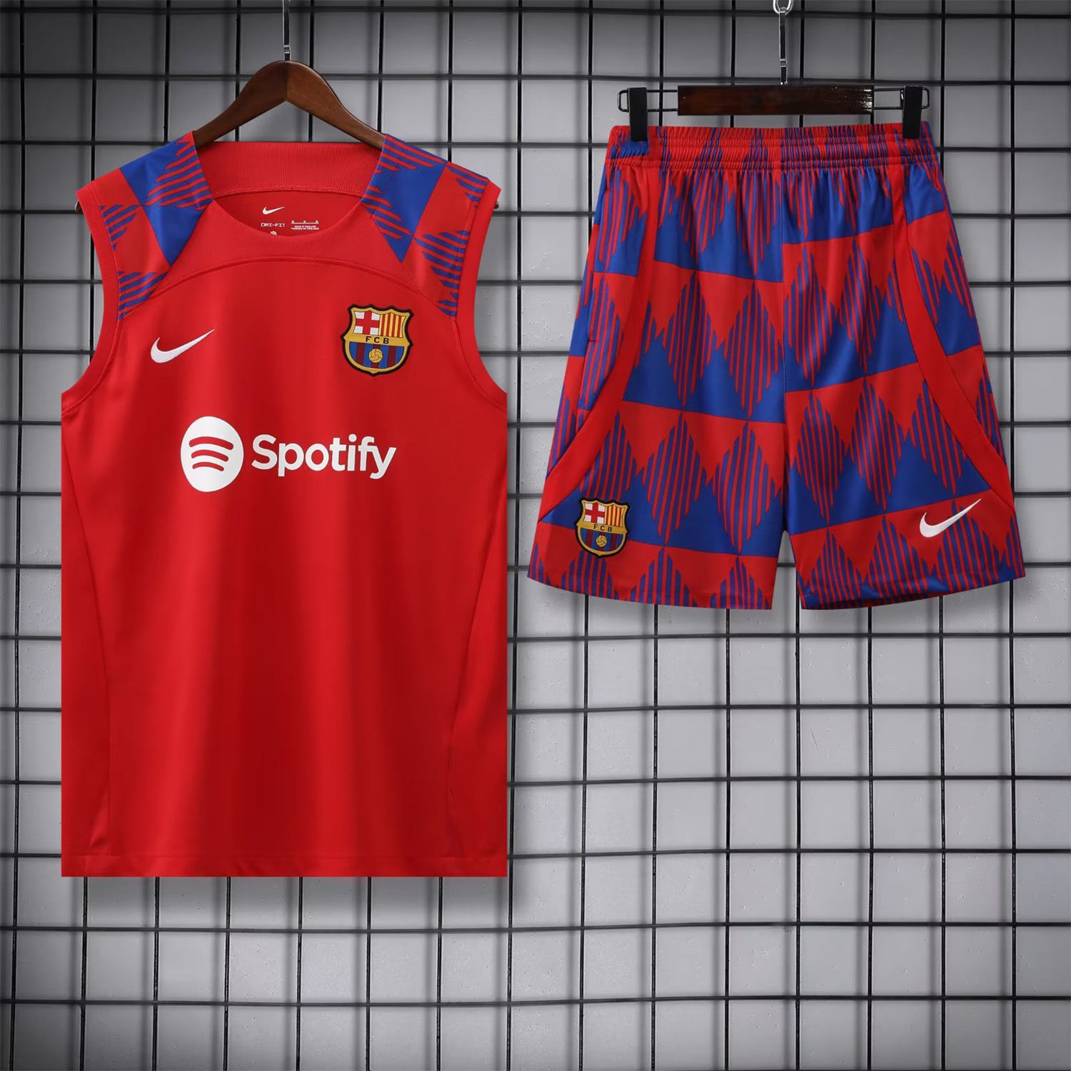B.A.R.S.A 23-24 Red Player Training Vest Set - UnitedFutballJersey