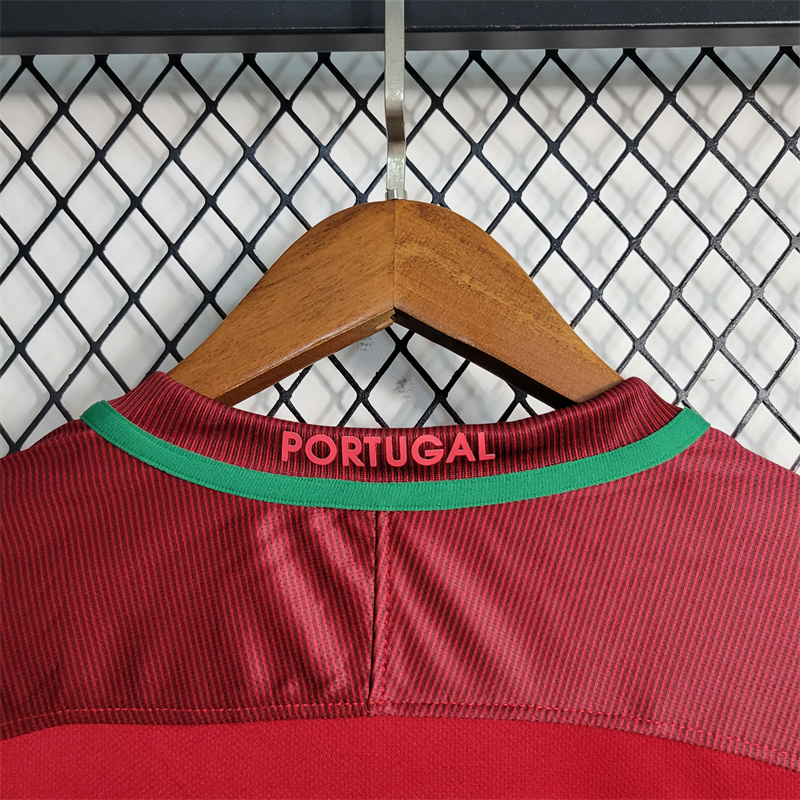 Retro Portugal 16-17 Home Stadium Long Sleeve Jersey - UnitedFutballJersey