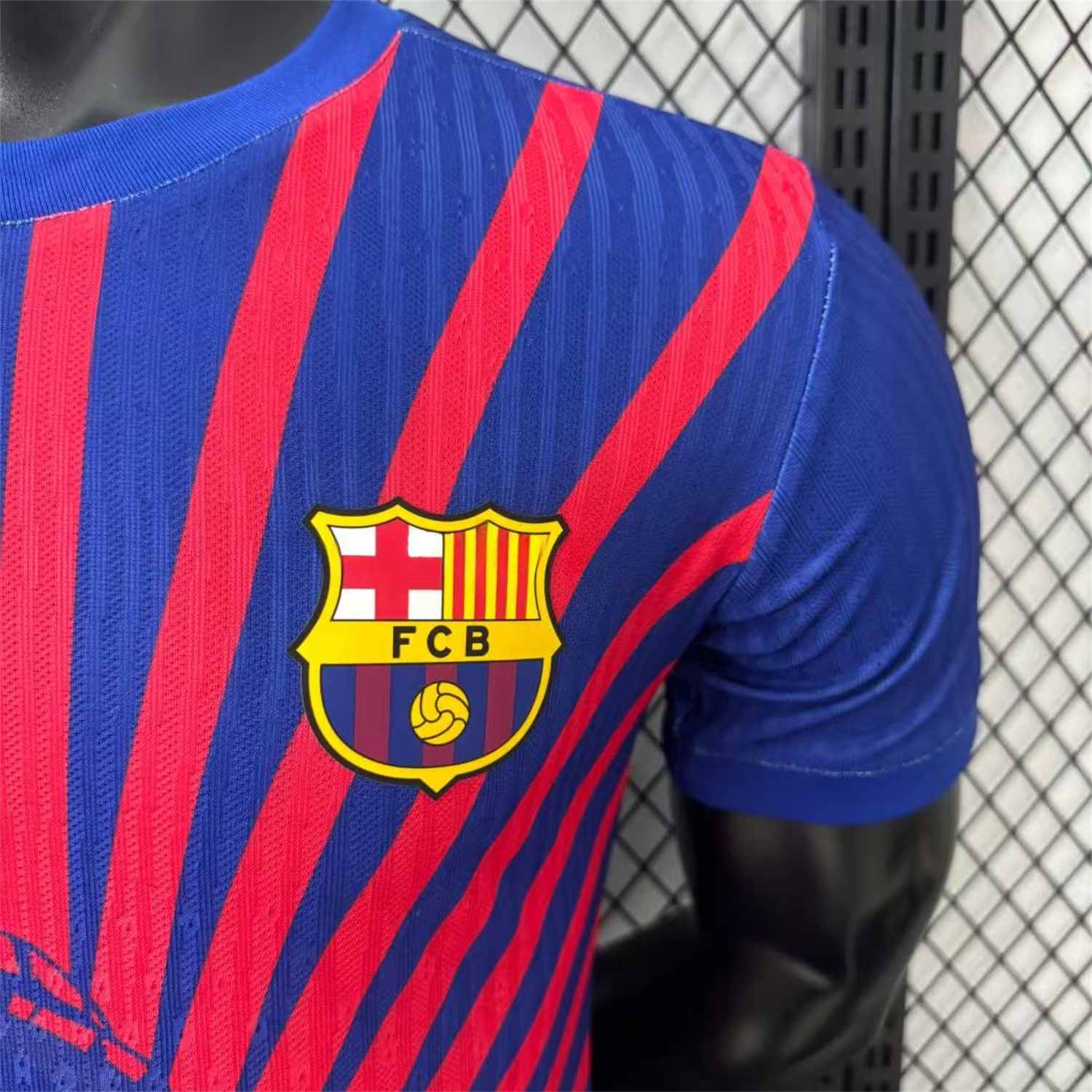 Barcelona 25-26 One Piece Red Silhouette Special Blue Jersey - Player Version - UnitedFutballJersey