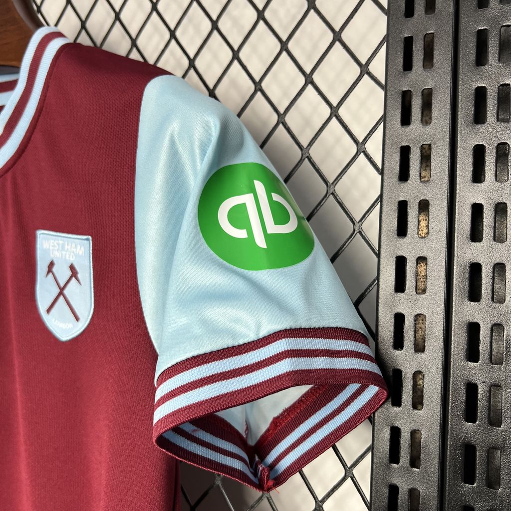 West Ham United 24-25 Home Stadium Kids Kit - UnitedFutballJersey