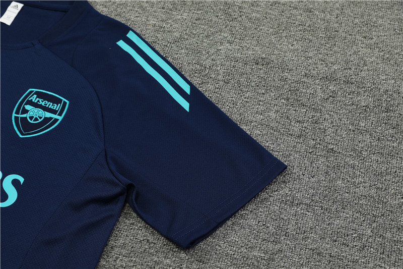 Arsenal 24-25 Short-Sleeve Training Kids Kit - Deep Blue - UnitedFutballJersey