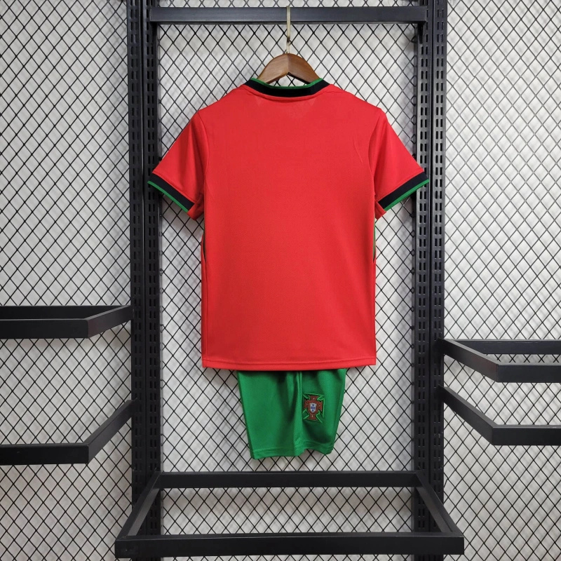 Portugal 2024 Home Stadium Kids Kit - UnitedFutballJersey