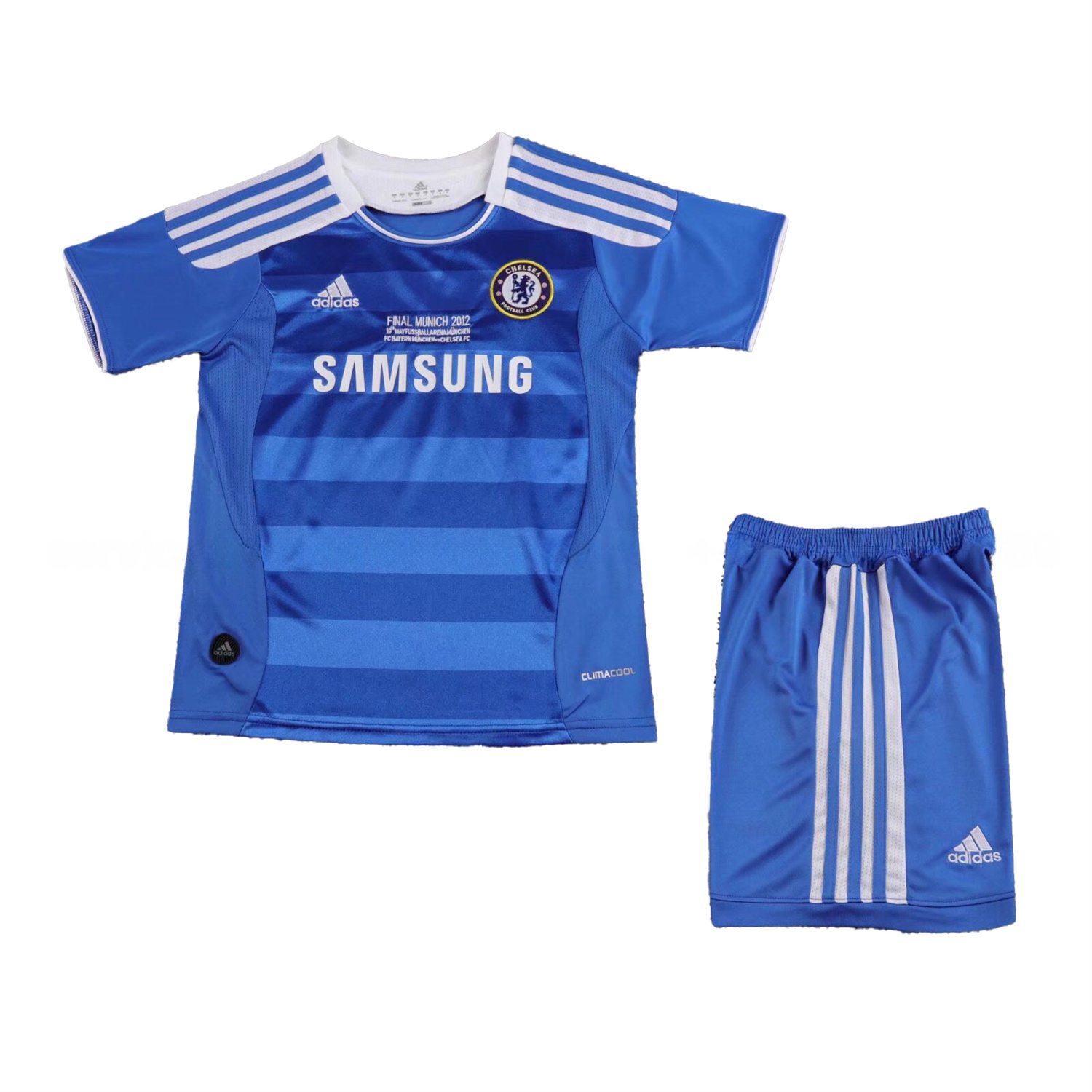 Retro C.H.E.L.S.E.A 2011-12 Champions League Final Home Kids Kit - UnitedFutballJersey