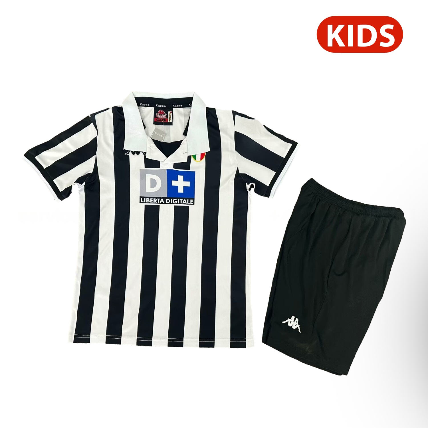 Retro Juventus 1998-99 Home Kids Kit - UnitedFutballJersey