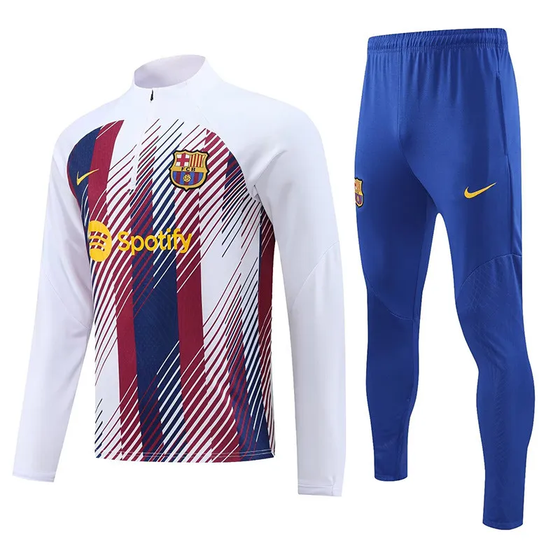 B.A.R.S.A 23-24 Long Sleeve Training Set - Red & Blue - UnitedFutballJersey