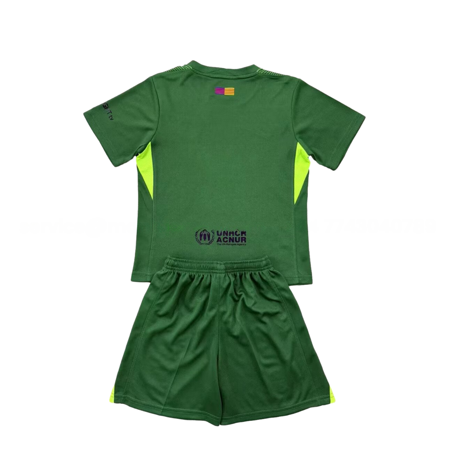 Barcelona 25-26 Goalkeeper Green Kids Kit - UnitedFutballJersey