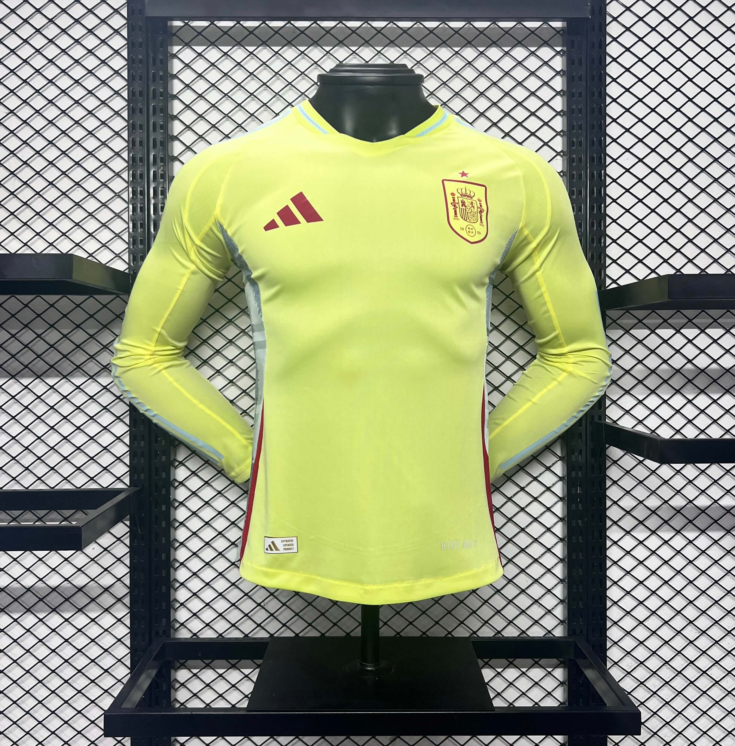 Spain 2024 Away Long Sleeve Jersey - Player Version - UnitedFutballJersey