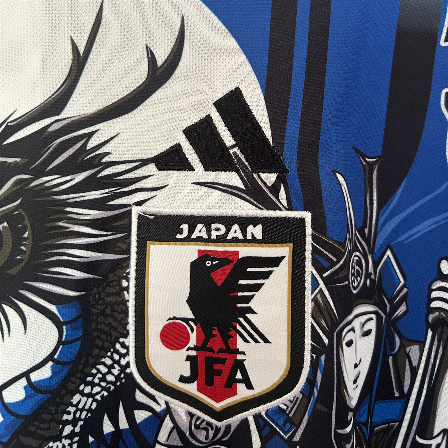 Japan 25-26 Two Blue Warriors And A Dragon Under The Moon Blue Special Jersey - Fans Version - UnitedFutballJersey