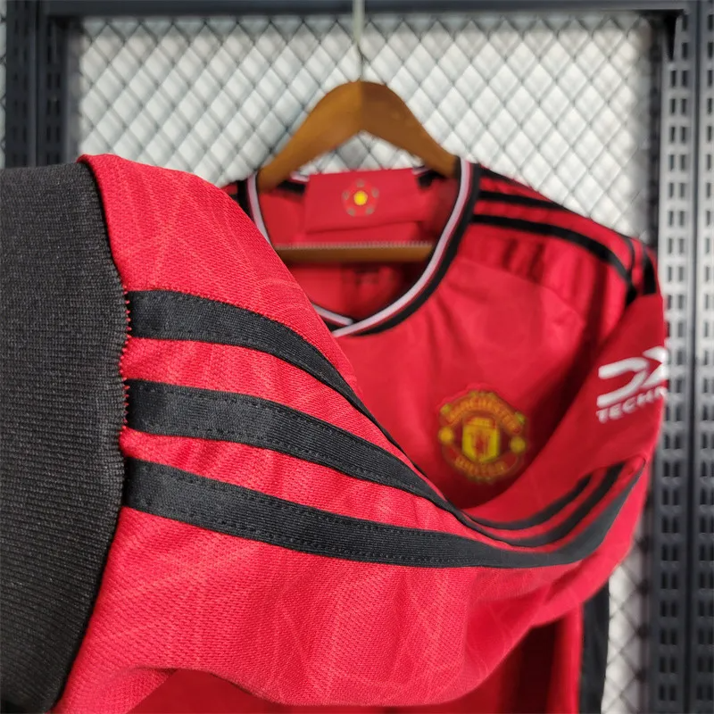 Manchester United 23-24 Home Long Sleeve Jersey - Fans Version - UnitedFutballJersey
