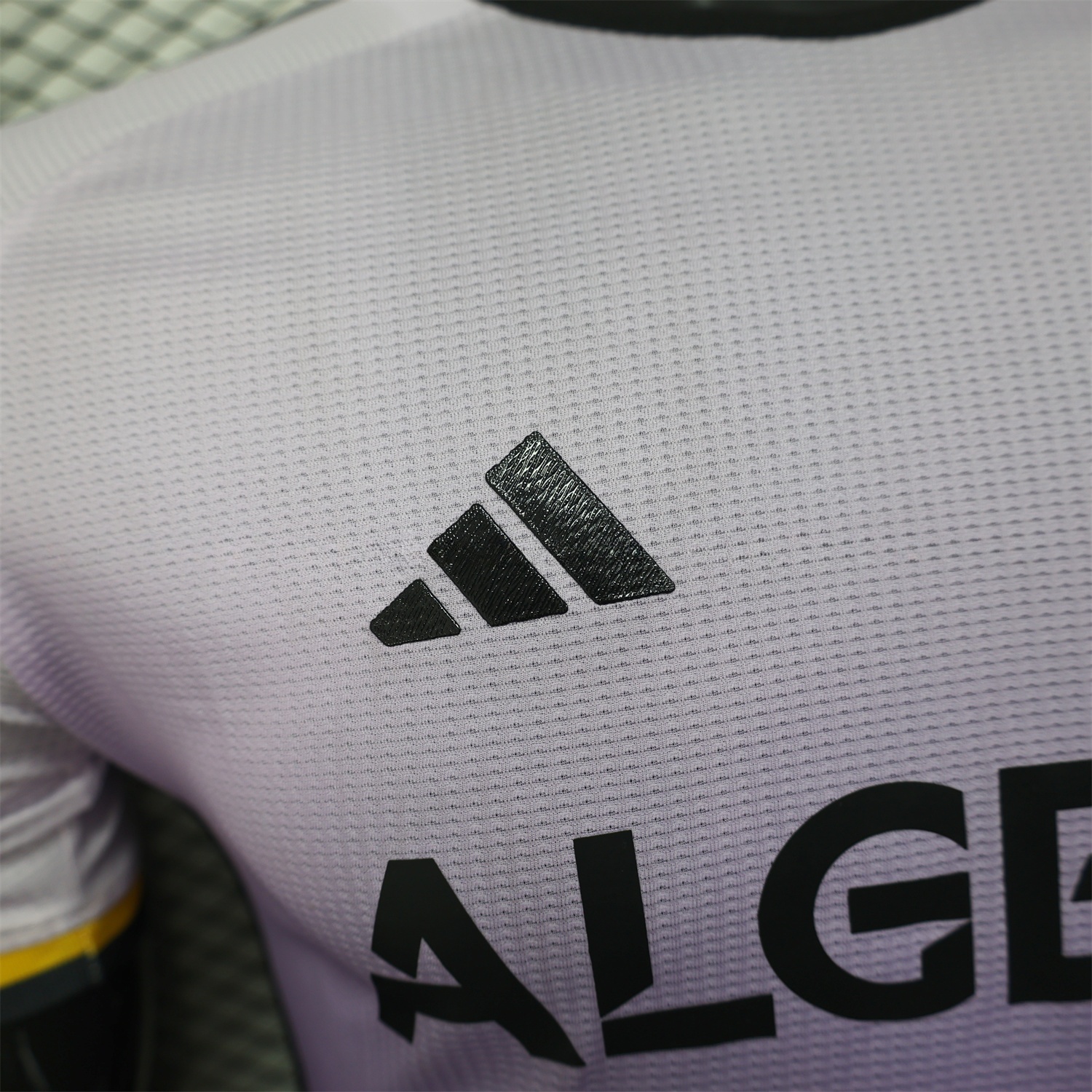 Algeria 25-26 White-purple Gradient Jersey with Black Chest Text - Player Version - UnitedFutballJersey